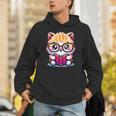 Adorable Book Lover Persian Cat With Reading Glasses Cute Unisex Hoodie