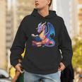 Bookworm Book Lover Women Girls Dragon Reading Unisex Hoodie