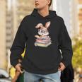 Bunny Rabbit Reading Books Rabbit Books Bunny Reader Unisex Hoodie