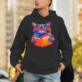 Cat Book Shirt Colorful Cat Reading Book Unisex Hoodie Cat Book Shirt Colorful Cat Reading Book Unisex Hoodie
