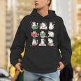 Cat Reading Book Funny Christmas Cat Book Lover Librarian Men Women Kids Unisex Hoodie