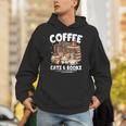 Coffee Cats And Books Cats And Reading Lovers Unisex Hoodie