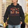 Cozy Season Autumn Leaves Books Pumpkins Fall Halloween Unisex Hoodie Cozy Season Autumn Leaves Books Pumpkins Fall Halloween Unisex Hoodie