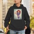 The Crimson Crescent 90s Retro Comic Book Superheroine Art Unisex Hoodie The Crimson Crescent 90s Retro Comic Book Superheroine Art Unisex Hoodie