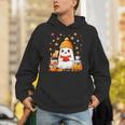 Cute Beanie Ghost Bookworm Cozy Book Reading Halloween Unisex Hoodie