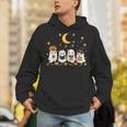 Cute Ghost Drinking Coffee Halloween Fall Ghost Book Reading Unisex Hoodie
