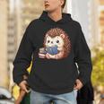 Cute Hedgehog Book Lover Readers Animal Reading Unisex Hoodie