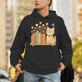 Cute Kawaii Cat Books Flowers Unisex Hoodie