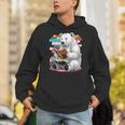 Cute Polar Bear Is Reading a Book Reading Polar Bear Unisex Hoodie