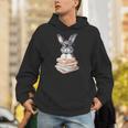 Cute Reading Bunny With Glasses Books Reader Book Bookworm Unisex Hoodie