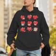 Cute Reading Hearts Valentine Day Book Lover Teacher Student Unisex Hoodie
