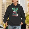 Dragon Reading Books Fantasy Lovers Mythical Creatures Unisex Hoodie Dragon Reading Books Fantasy Lovers Mythical Creatures Unisex Hoodie