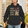 Easily Distracted By Dogs And Books Pets Books Lovers Unisex Hoodie
