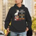 Easily Distracted By Goats And Books Goats And Book Reading Unisex Hoodie
