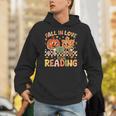 Fall In Love With Reading Autumn Pumpkin Teacher Book Lover Unisex Hoodie Fall In Love With Reading Autumn Pumpkin Teacher Book Lover Unisex Hoodie