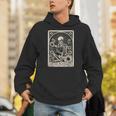 Floral The Reader Tarot Card Skeleton Reading Book Unisex Hoodie Floral The Reader Tarot Card Skeleton Reading Book Unisex Hoodie