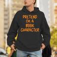 Halloween Pretend I'm Book Character Costume Lazy Adult Kids Unisex Hoodie