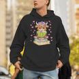 Highland Cow Reading Book Floral Bookworm Unisex Hoodie Highland Cow Reading Book Floral Bookworm Unisex Hoodie
