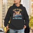Just a Girl Who Loves Cats And Books Kitties Pet Art Lover Unisex Hoodie