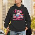 Kawaii Axolotl Readsolotl Book Lover Reading Bookworm Girls Unisex Hoodie