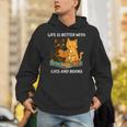 Life Is Better With Cats And Books Cute Cat Lover Unisex Hoodie Life Is Better With Cats And Books Cute Cat Lover Unisex Hoodie