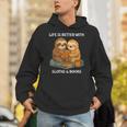 Life Is Better With Sloths And Books Cute Sloth Lover Unisex Hoodie Life Is Better With Sloths And Books Cute Sloth Lover Unisex Hoodie