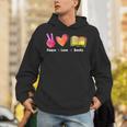 Peace Love Books Reader Librarian Library Book Unisex Hoodie