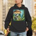 Rabbit Reading Book Under Large Mushroom Easter Bandana Unisex Hoodie
