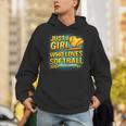 Softball Just A Girl Comic Book Style Graphic For Teens Unisex Hoodie Softball Just A Girl Comic Book Style Graphic For Teens Unisex Hoodie
