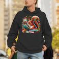 Squirrel Reading a Book Lover Bookworm Unisex Hoodie