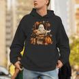 Vintage Ghost Book Reading Pumpkin Gothic Halloween Teachers Unisex Hoodie