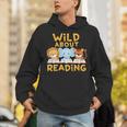 Wild About Reading Cute Animal Book Lover Kids Unisex Hoodie