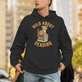 Wild About Reading Cute Leopard Teacher Kids Book Lover Unisex Hoodie