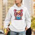 Adorable Book Lover Quokka With Reading Glasses Cute Unisex Hoodie