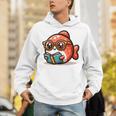 Adorable Book Lover Salmon With Reading Glasses Cute Unisex Hoodie Adorable Book Lover Salmon With Reading Glasses Cute Unisex Hoodie