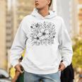 Adult Coloring Book Style Flowers And Ladybug Self Coloring Unisex Hoodie