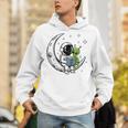 Astronaut Reading Book To Alien Moon Space Astronomy Unisex Hoodie