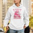 All Booked For Valentine Books Lover Teacher Floral Unisex Hoodie