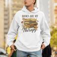 Books Are My Therapy Vintage Book Lover Daisy Art Unisex Hoodie Books Are My Therapy Vintage Book Lover Daisy Art Unisex Hoodie