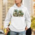Botanical Garden Plants With Books Unisex Hoodie Botanical Garden Plants With Books Unisex Hoodie