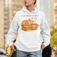 Cats Books And Coffee Heart Cozy Cat Lover Bookworm Readers Unisex Hoodie
