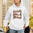 Christmas Cats Bookshelf Gingerbread Unisex Hoodie