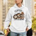 Cute Coffee Cats Books Lover Idea Women Men Kids Unisex Hoodie Cute Coffee Cats Books Lover Idea Women Men Kids Unisex Hoodie