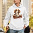 Cute Dog Beagle Reading Book Unisex Hoodie