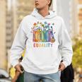 Equal Rights Book Flower Equality Peace Love Kindness Book Unisex Hoodie