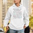 Library Card Due Date Stamp Book Lover Reading Vintage Read Unisex Hoodie