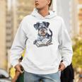 Nerdy Schnauzer Dog Book Lover Glasses Cute Pet For Men Women Kids Unisex Hoodie