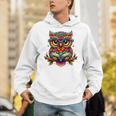 Owl With Glasses And Book Reading Unisex Hoodie