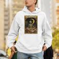The Reader Tarot Card Book Lover Skeleton Art Goth Style Unisex Hoodie
