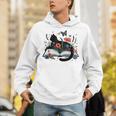 Retro Cute Cat Floral Book Librarian Vintage Floral Cat Book Unisex Hoodie Retro Cute Cat Floral Book Librarian Vintage Floral Cat Book Unisex Hoodie